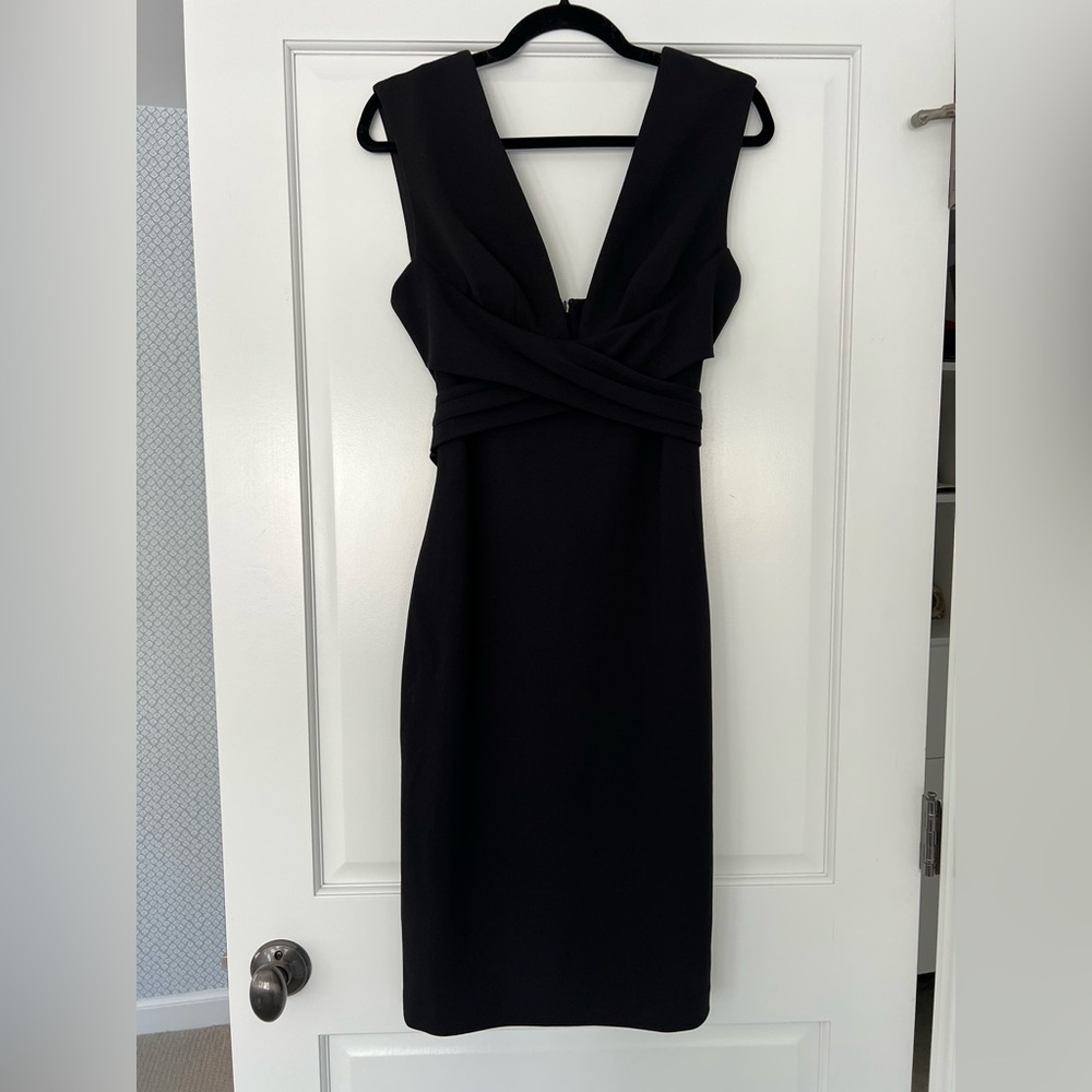 BHLDN Elegant Black Sleeveless Dress with Tie
